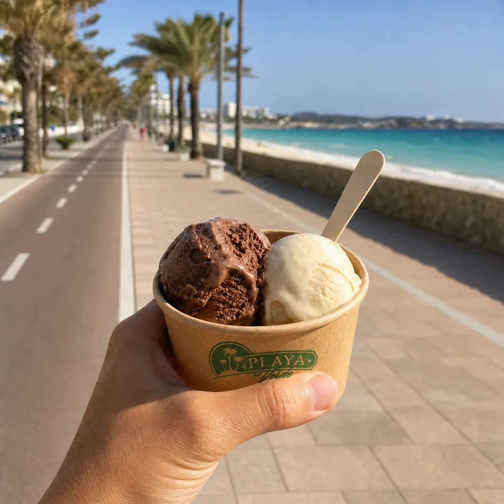Helado artesano de Playa Verde junto a la playa de Cala Millor